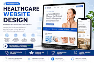design peptide therapy website,medical spa,dental clinic,plastic surgery website