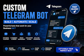 develop a business telegram automation bot with python