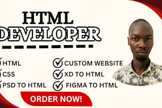convert figma to html psd to html xd to html sketch to HTML conversion