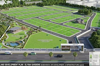 create land subdivision plans, site development plans and master plan layout