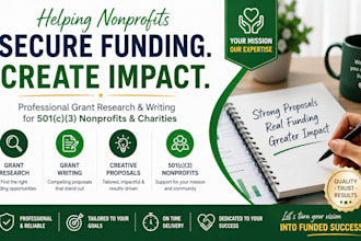 grant research, creative grant proposals, grant writing, 501c3, nonprofits