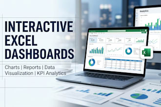 create interactive excel dashboards, charts, and reports