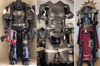 custom cosplay creation wearable armor anime costume 3d halloween mask eva foam