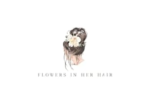 design watercolor floral logo for beauty brand