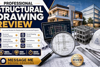 review civil and structural engineering drawings for permit projects