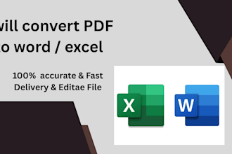 convert pdf to word and excel