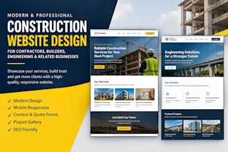 design modern construction contractor remodeling and electrical wix website