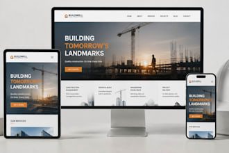 design construction company website contractor, builder engineering firm