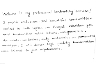 write anything in a bad hand writting