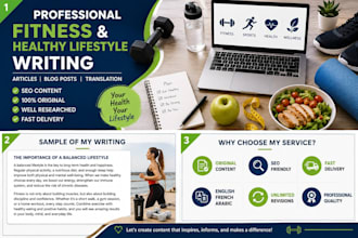 write and translate fitness and healthy lifestyle content