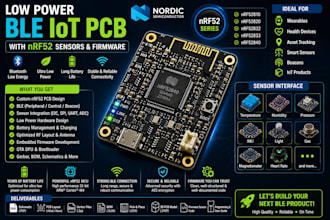 design low power ble iot pcb with nrf52 sensors and firmware