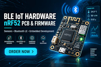 ble iot hardware development with nrf52 pcb sensors and embedded firmware