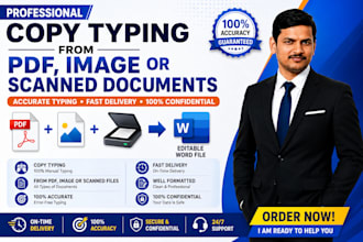 copy type PDF, image and scanned documents