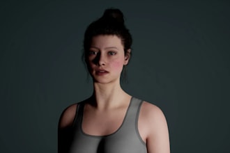 model 3d realistic metahuman character,ue5 control rigging,design 3d nsfw,avatar