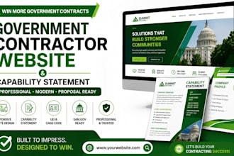 design a government contract website and capability statement
