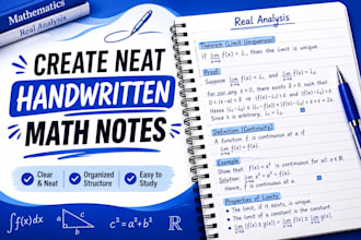 create neat handwritten mathematics notes