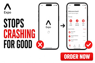 fix react native expo error nextjs  nodejs fintech app ios developer supabase