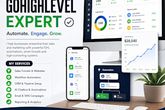 build ghl automations, workflows , ghl CRM setup