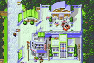 design retro pokemon town, route, cave and map for your fan games in pixel style