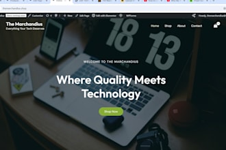 design a modern ecommerce website using wordpress