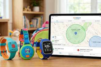 design child gps tracking wearables with lte ble geofencing and sos alerts