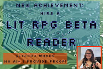 beta read your litrpg or progression fantasy novel