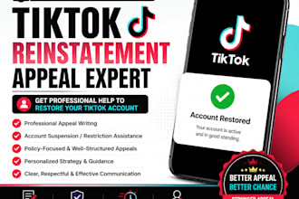 do tiktok shop reinstatement to remove tiktok restrictions