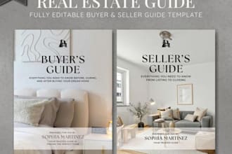 design real estate project portfolio, property one pager buyer seller guide book