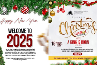 design flyer, christmas flyer and new year flyer design withing 8 hrs