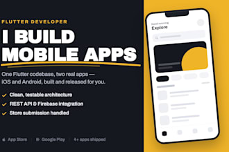 develop a flutter app for android and ios