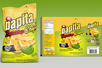 design snack packaging, chips bag, food pouch and stand up pouch for food brands