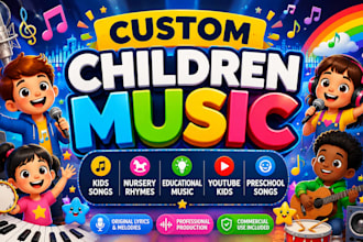 produce original children music kids song nursery rhyme educational music