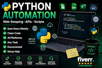 build a python script or app to automate your work