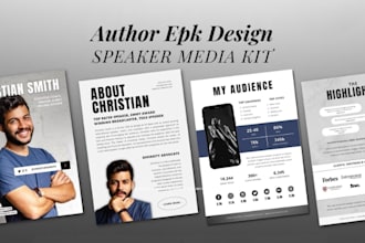 do authors epk design website press kit speaker sheet influencer media kit