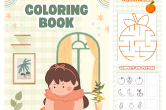 design printable coloring book in canva