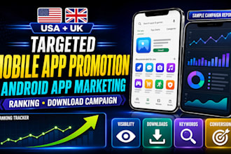 targeted mobile app promotion increase USA UK app download android app promotion