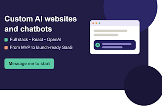 build ai websites, apps and custom chatbots