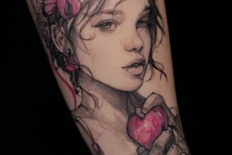 draw trash polka tattoo design