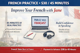 teach and practice french conversation with you