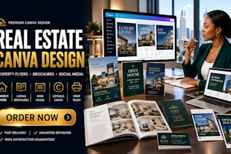 canva real estate flyer property brochure realtor social media listing templates