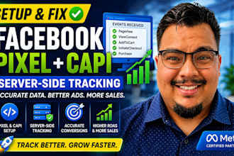 setup facebook pixel conversion API, fix meta pixel, GTM server side tracking