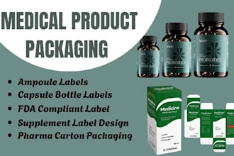 do medical product packaging pharma box design peptide supplement cbd drug label