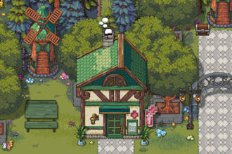 pixel art background environment pixel tileset landscape looped game art scenery