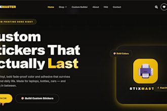 build a premium custom sticker printing website