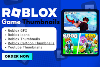 make roblox game thumbnail youtube cartoon thumbnail roblox logo gfx roblox icon