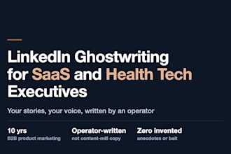 ghostwrite linkedin posts for saas and healthtech executives