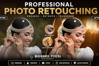 edit wedding, pre shoot and event photos professionally