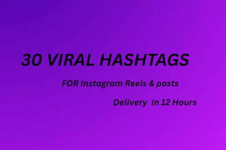 find 30 viral instagram hashtags for your post