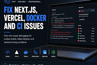 fix your nextjs, vercel, docker, or github actions issue