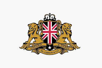 do crest, coat of arm and heraldic vintege logo design